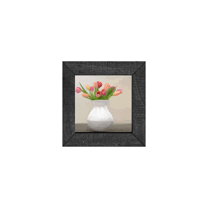 Tulips in white vase