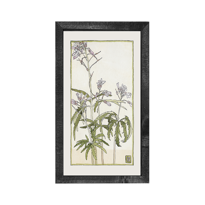 Watercolor purple flower