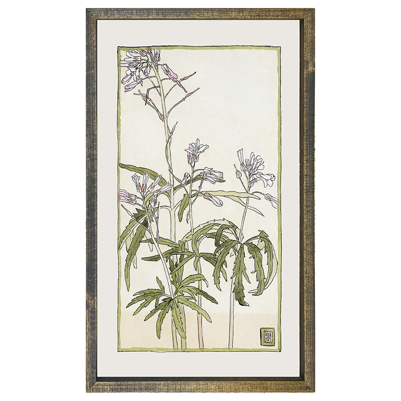 Watercolor purple flower