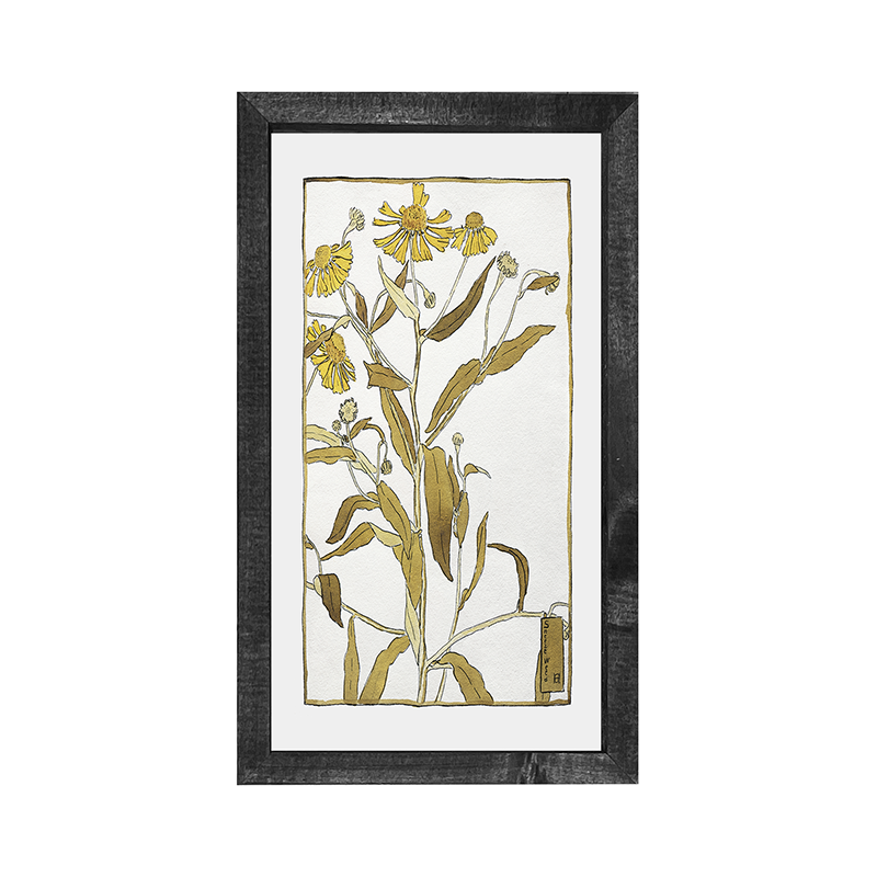 Watercolor yellow flowers