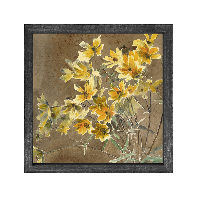 Vintage yellow wildflowers