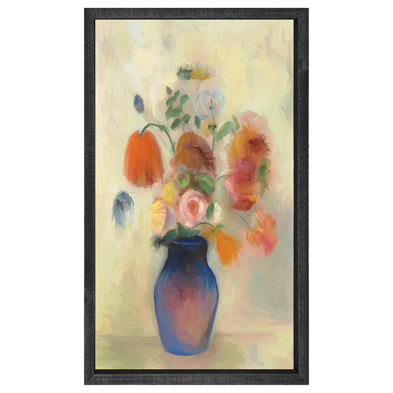 Flower blue vase