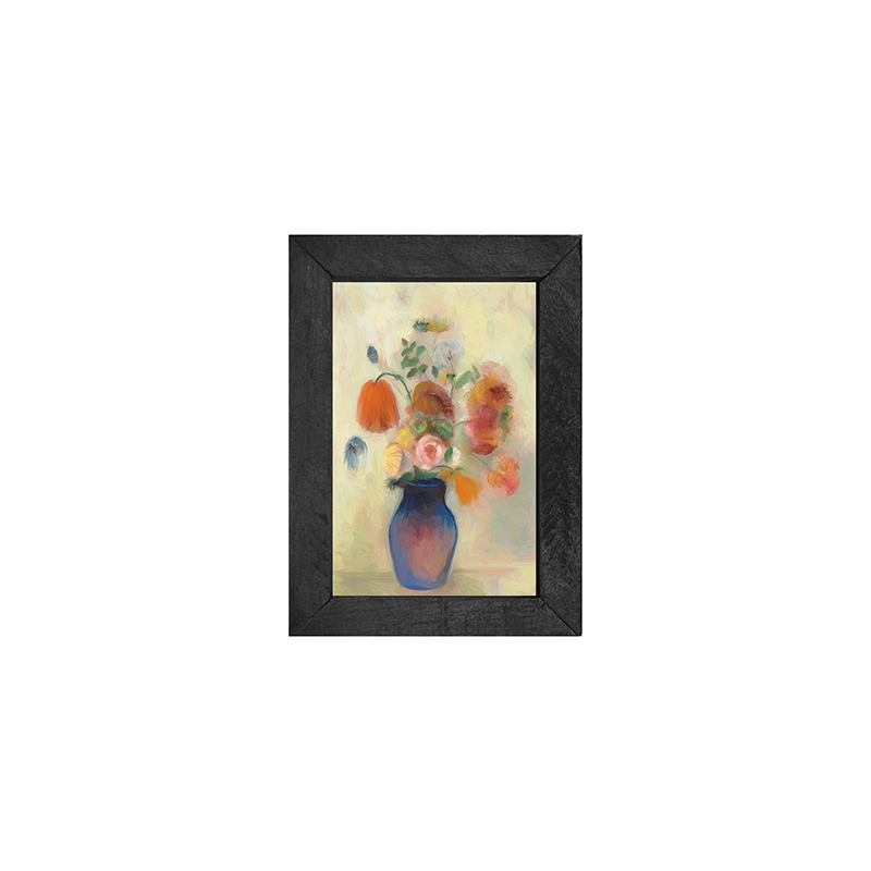 Flower blue vase