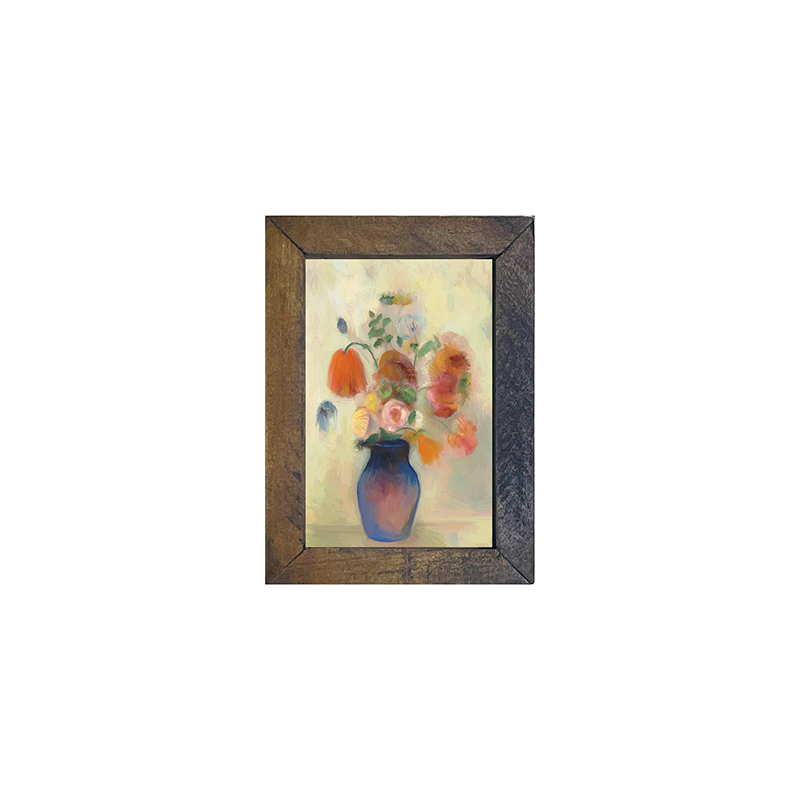 Flower blue vase