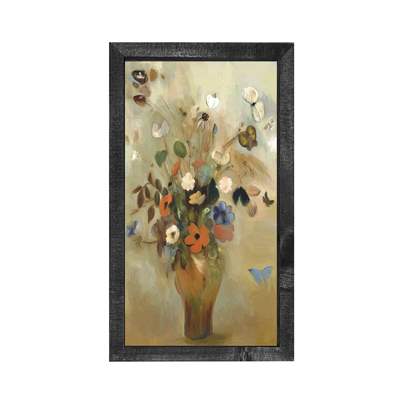 Vintage vase with butterflies