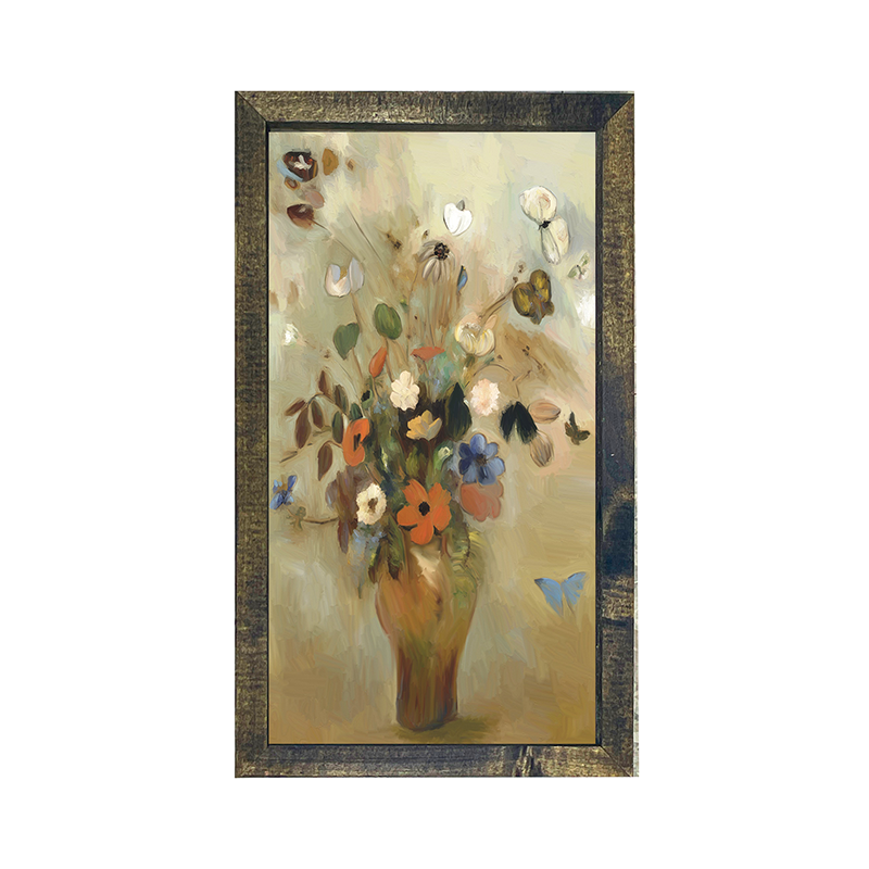 Vintage vase with butterflies