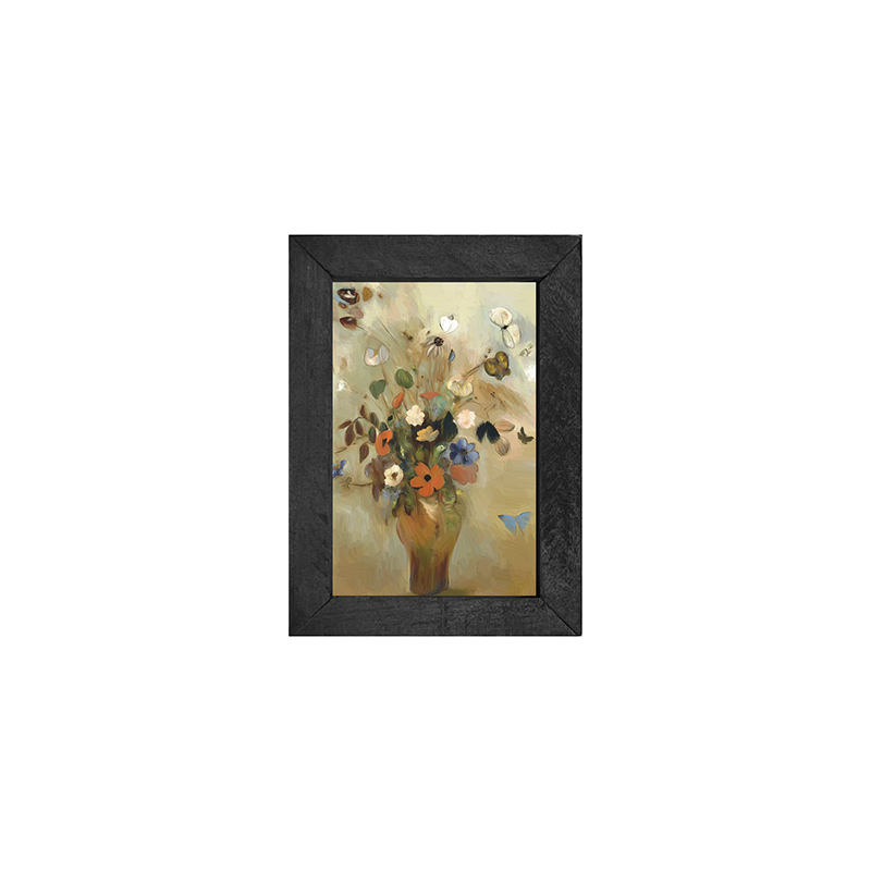 Vintage vase with butterflies