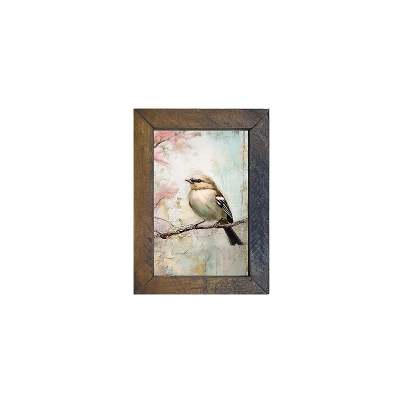 Small bird on branch-Vertical