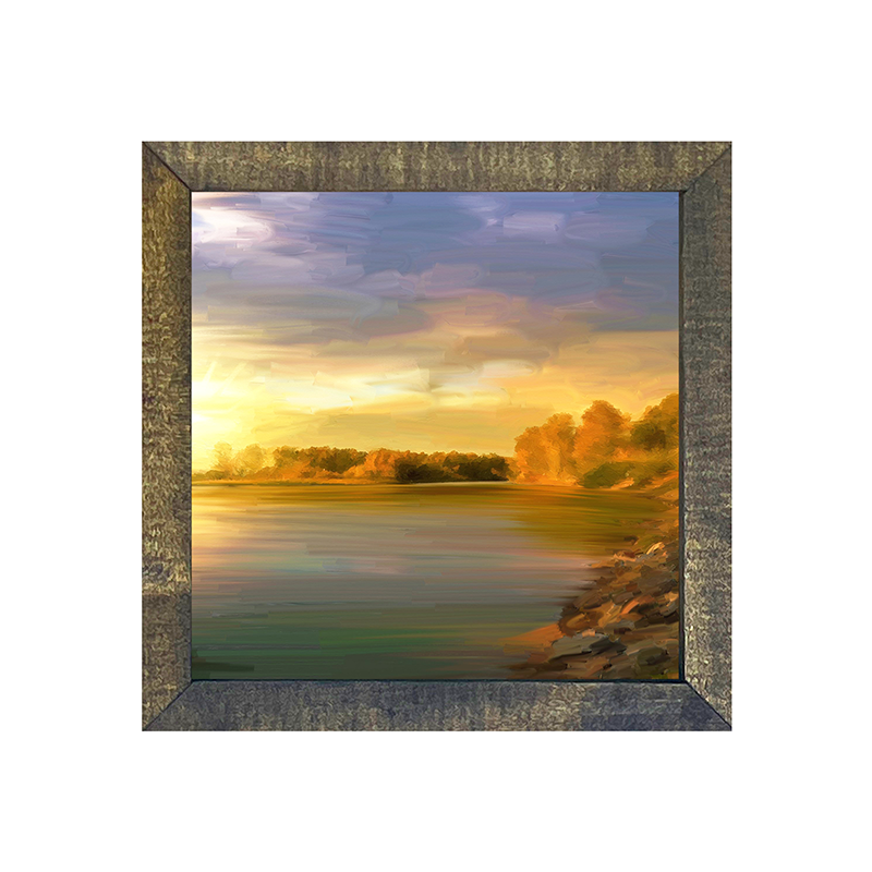 Autumn Lake rock shoreline