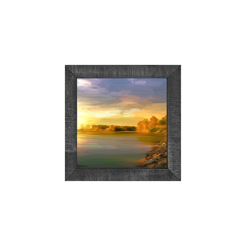 Autumn Lake rock shoreline