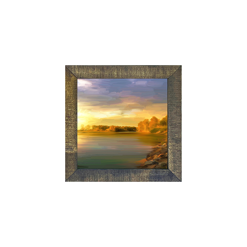 Autumn Lake rock shoreline
