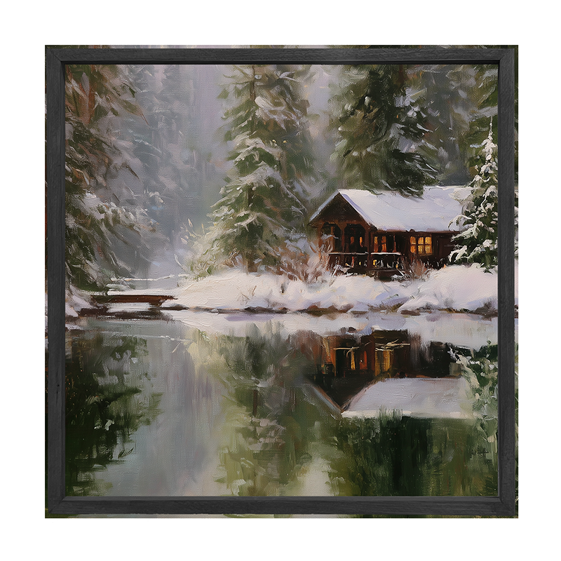 Wintertime Mirror Lake - Square Frame