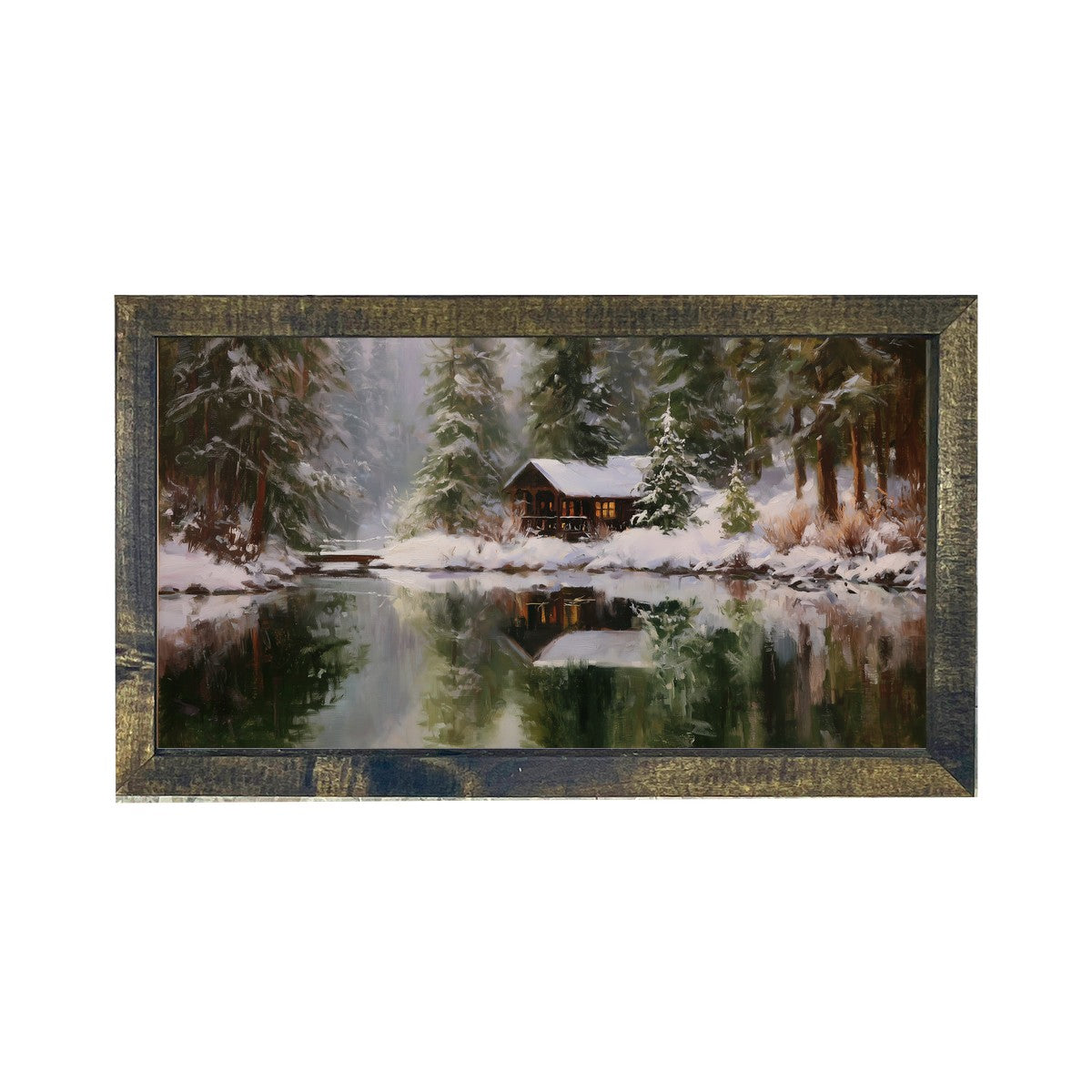 Wintertime Mirror Lake - Horizontal Frame