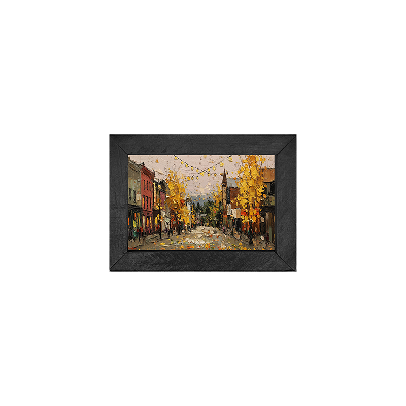 Hudson Valley Village - Falling Leaves - Horizontal Frame
