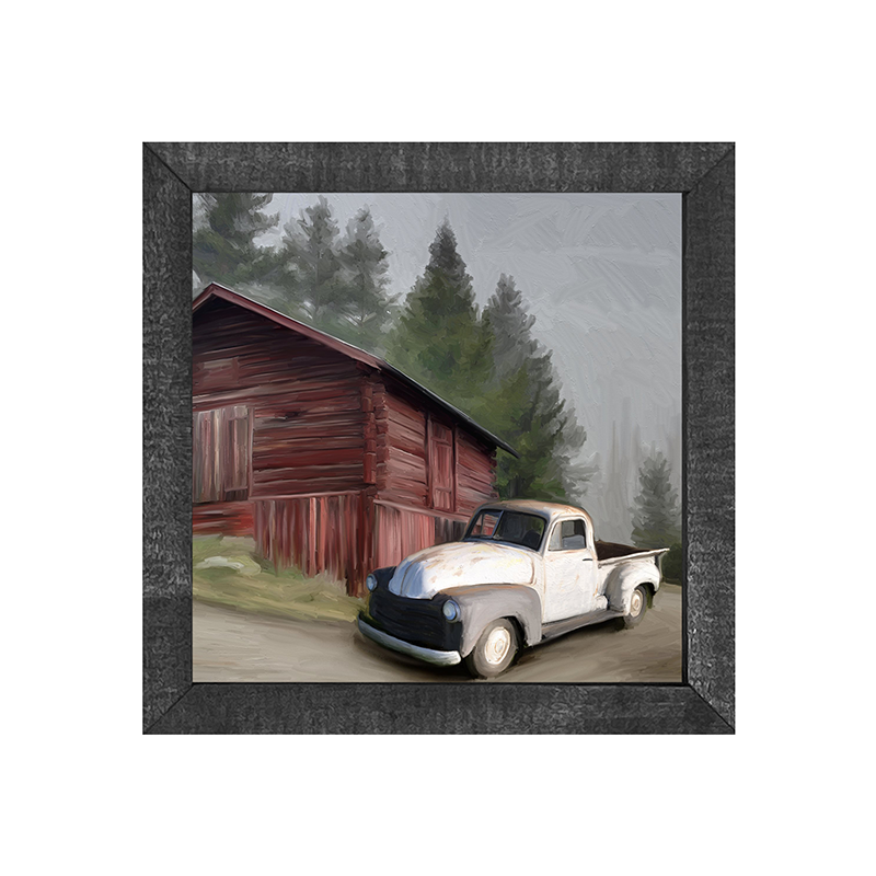 White Chevy with Barn