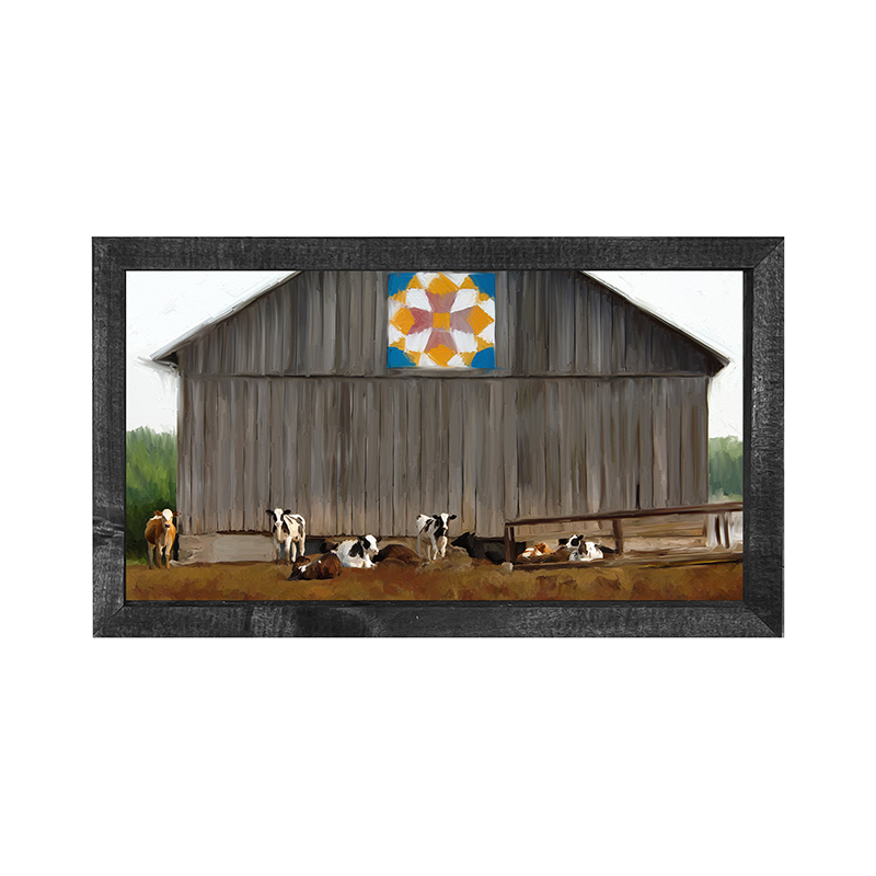 Barn- quilted with cows
