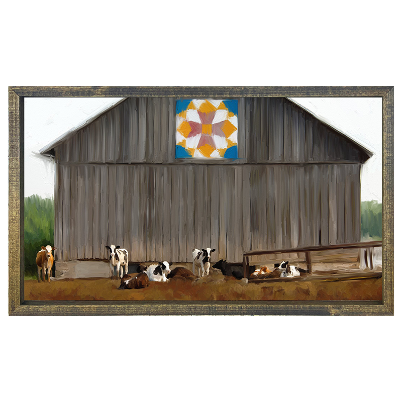 Barn- quilted with cows