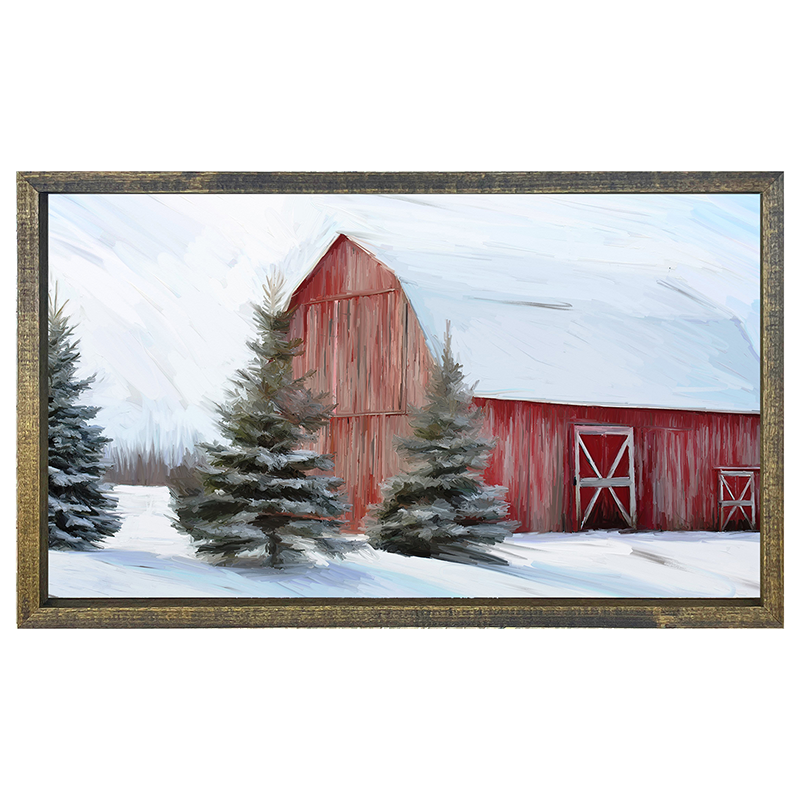 Barn with Trees Horizontal