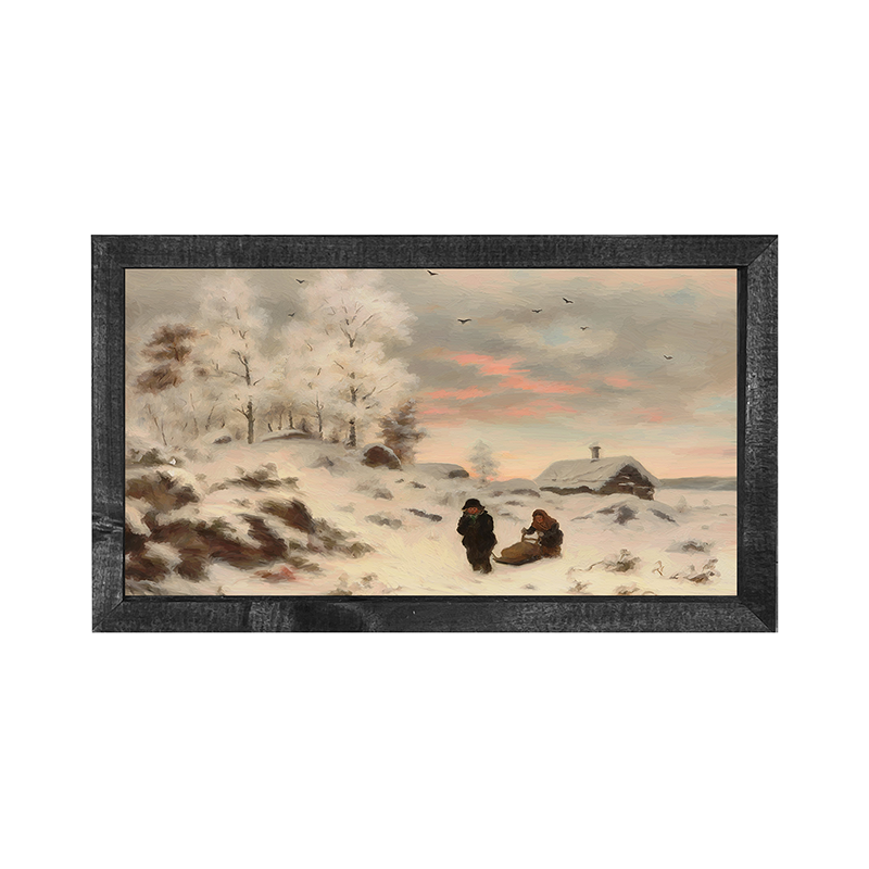 Kids in Winter Sleigh