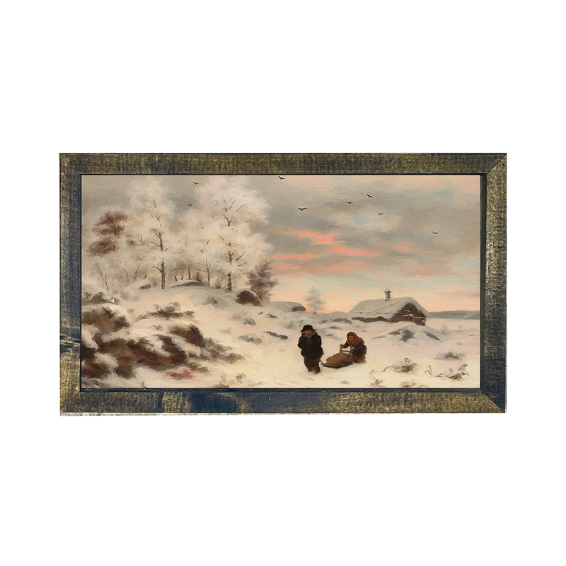 Kids in Winter Sleigh