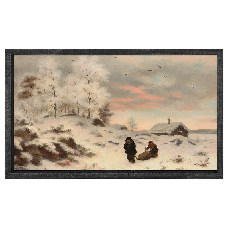 Kids in Winter Sleigh