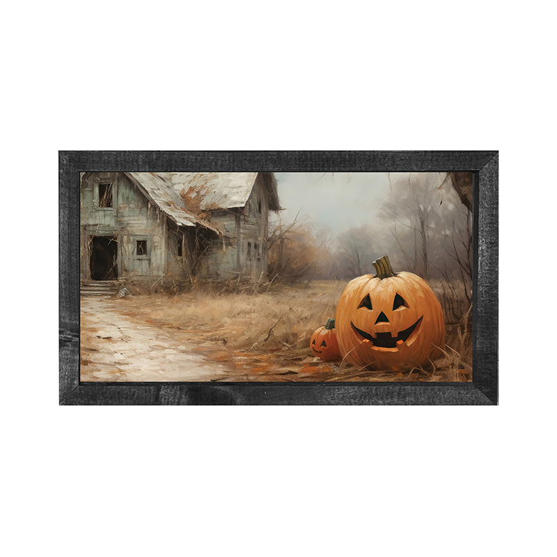 Abandoned house jackolanterns - Horizontal Frame