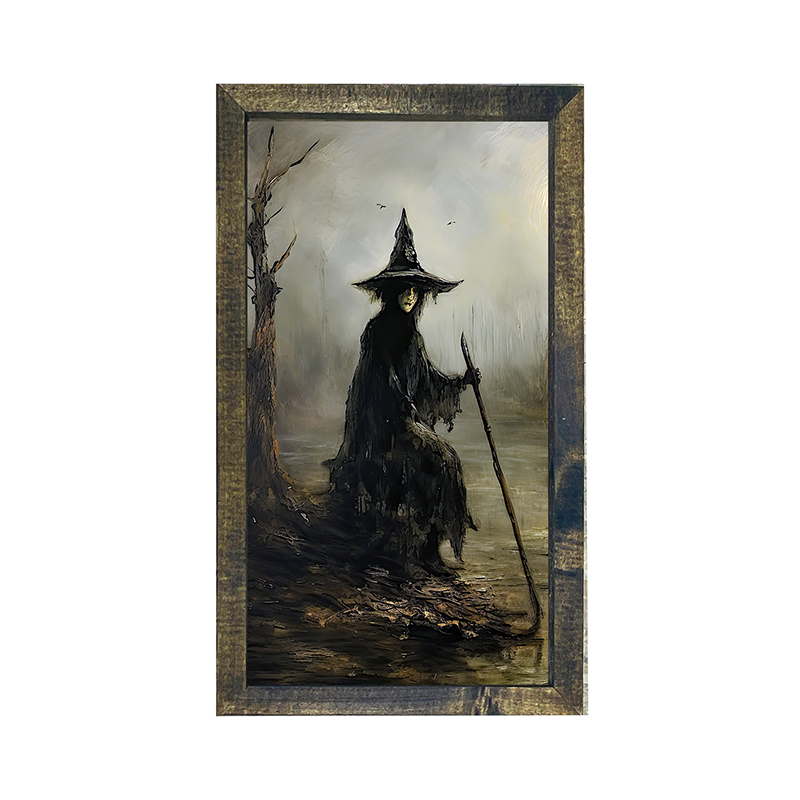 Witch on a path - Vertical Frame