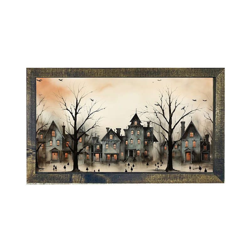 Spooky village - Vertical Frame