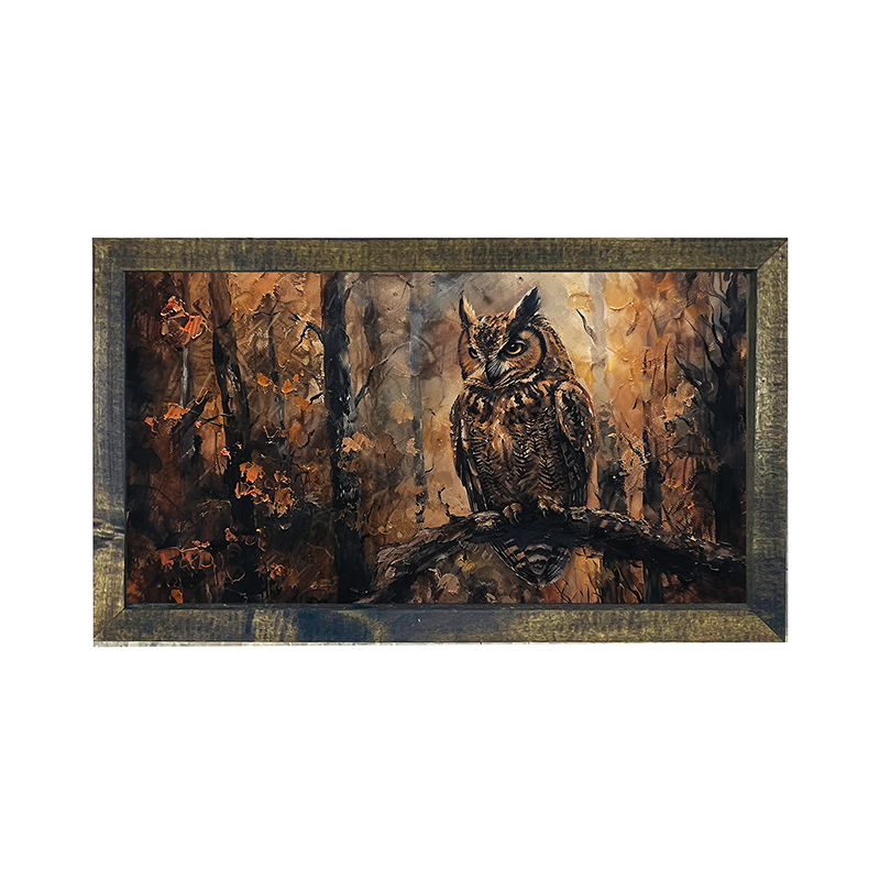 Rustic Owl - Horizontal Frame