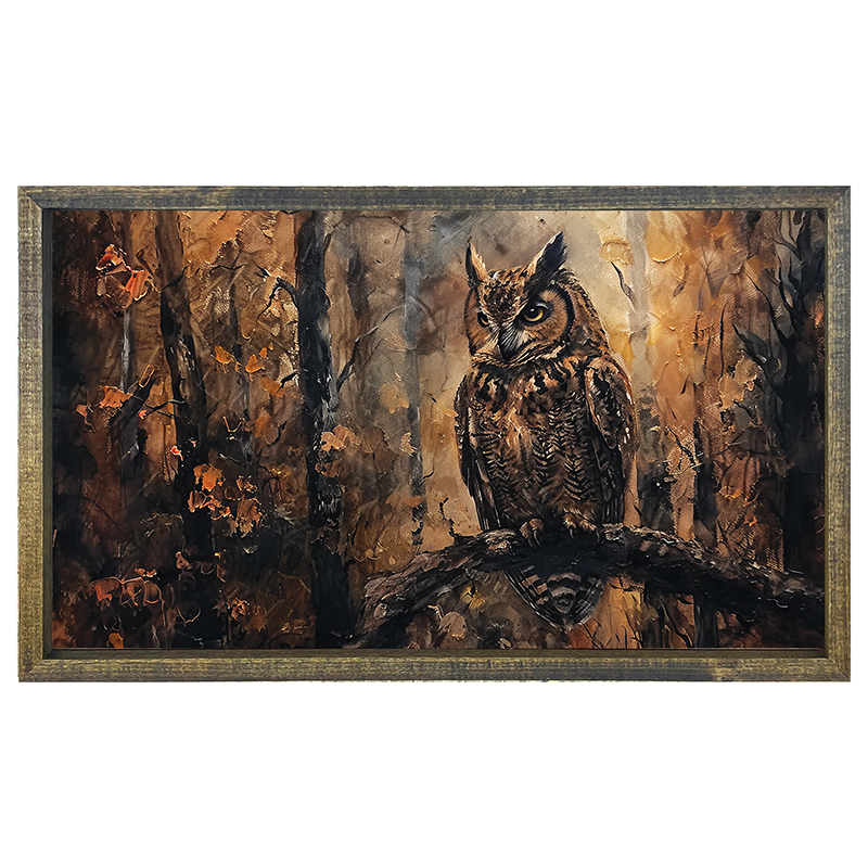 Rustic Owl - Horizontal Frame