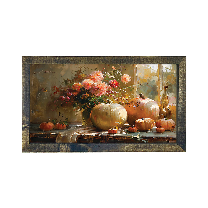 Farm Window Pumpkins - Horizontal Frame