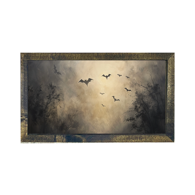 Moonlit Bats - Horizontal Frame