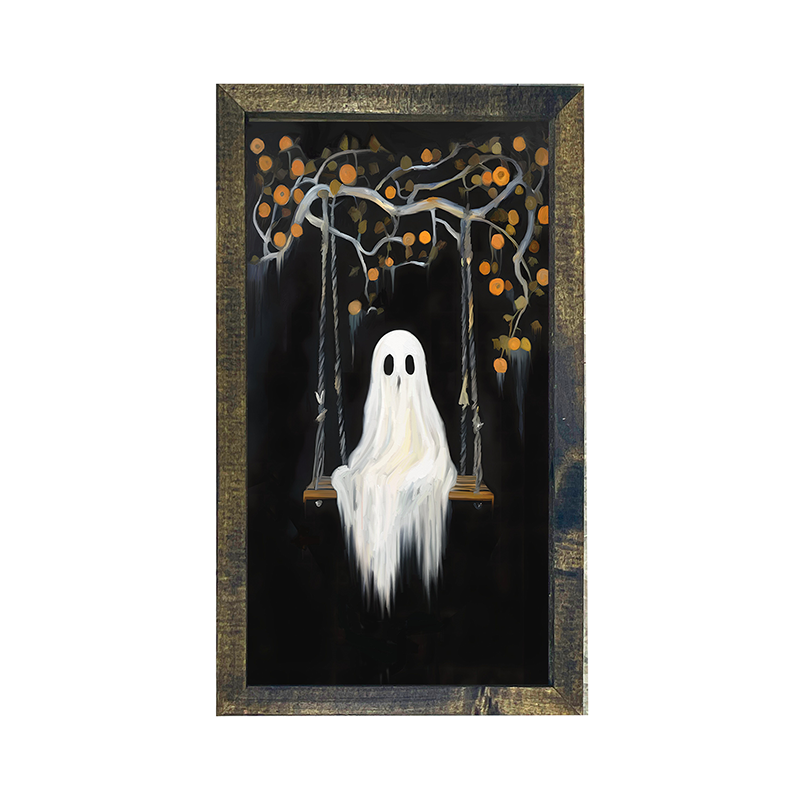 Ghost on a swing - Vertical Frame