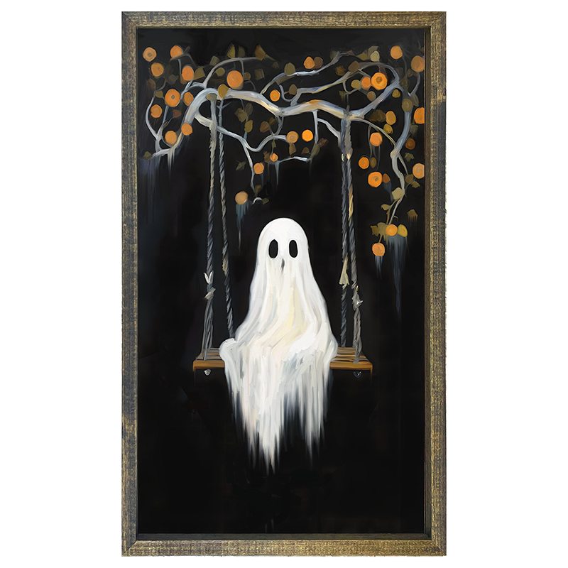 Ghost on a swing - Vertical Frame