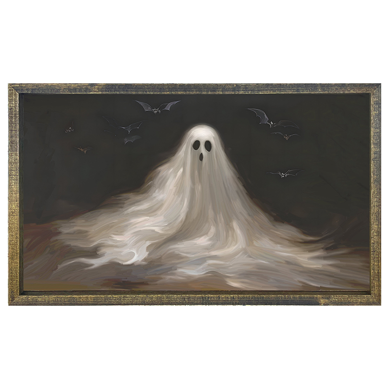 Ghost with Bats - Horizontal Frame