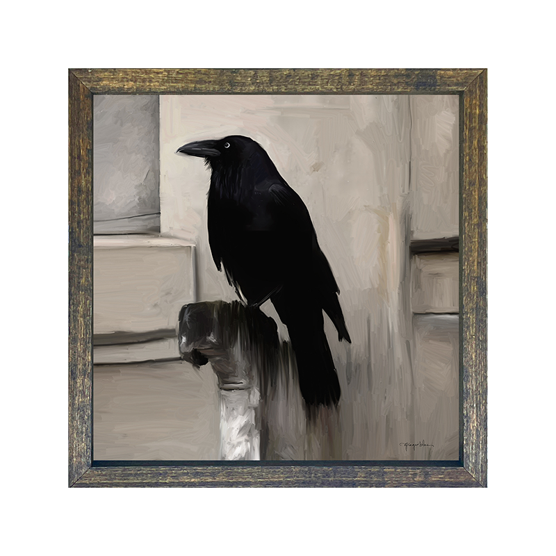 Perched Raven