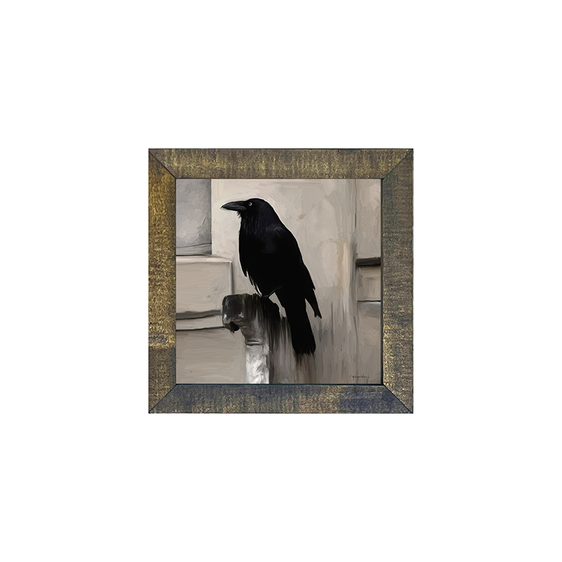 Perched Raven