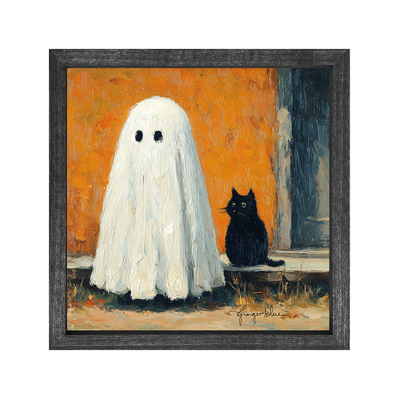 Ghost with Black Cat