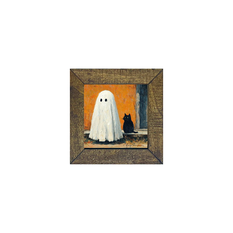 Ghost with Black Cat