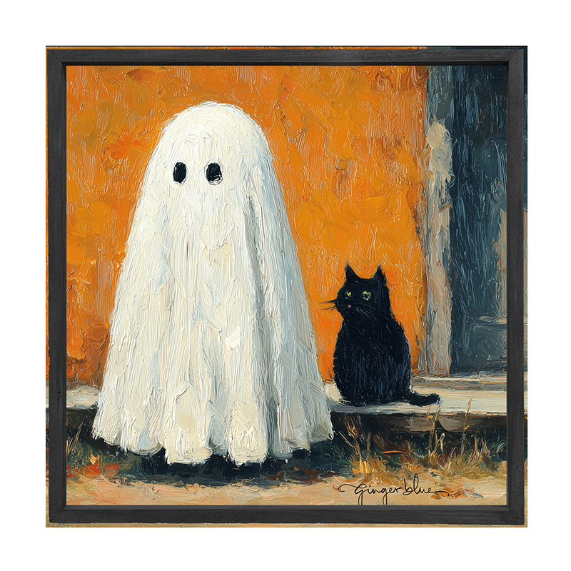 Ghost with Black Cat