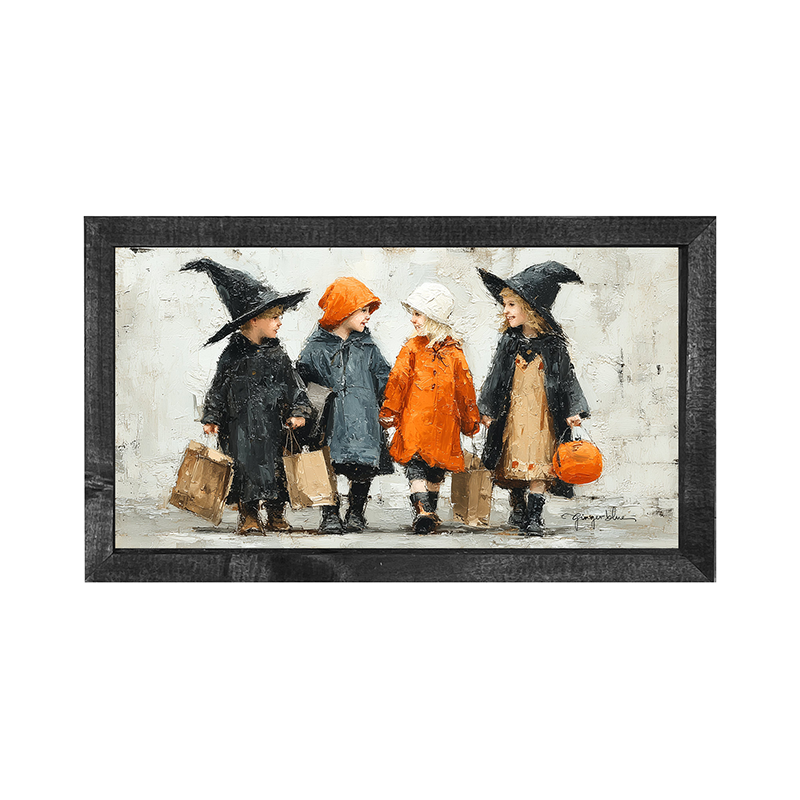 Halloween Children Trick or Treating - Horizontal Frame