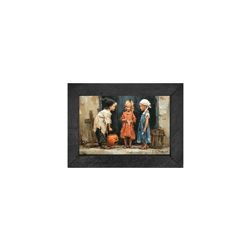 Children Ready for Halloween - Horizontal Frame