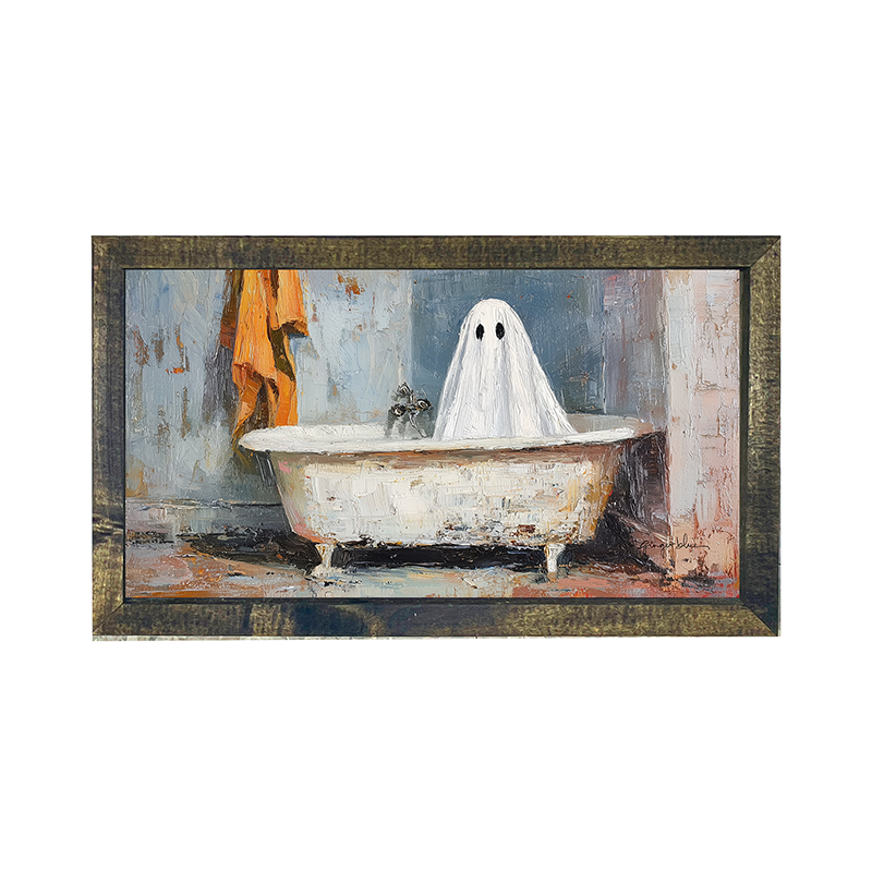 Ghost taking a Bath - Horizontal Frame