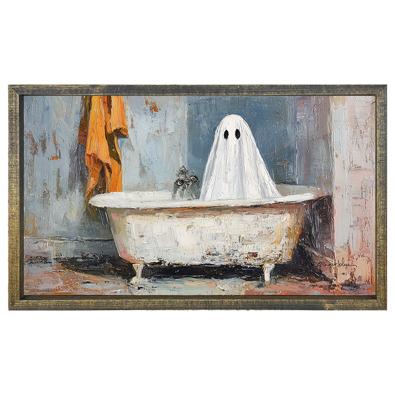 Ghost taking a Bath - Horizontal Frame
