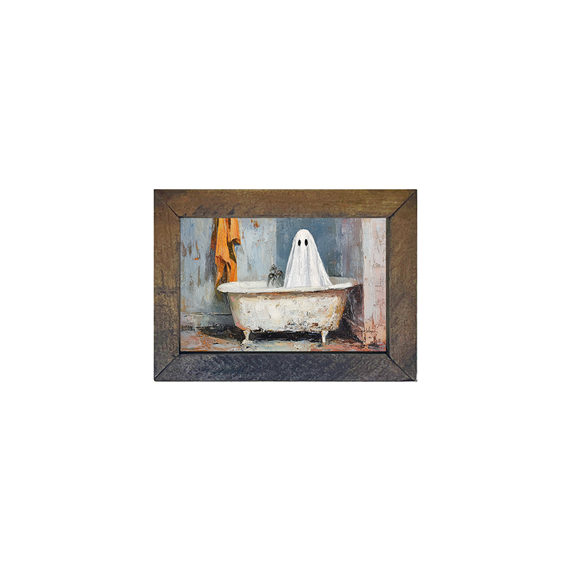 Ghost taking a Bath - Horizontal Frame