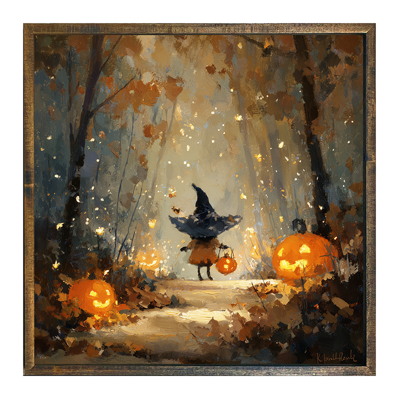 Halloween Friends - Witch on Forest Path
