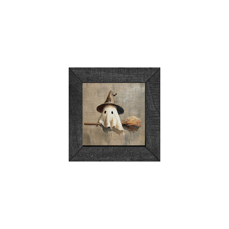 Witchy Ghost Flying - Square Frame