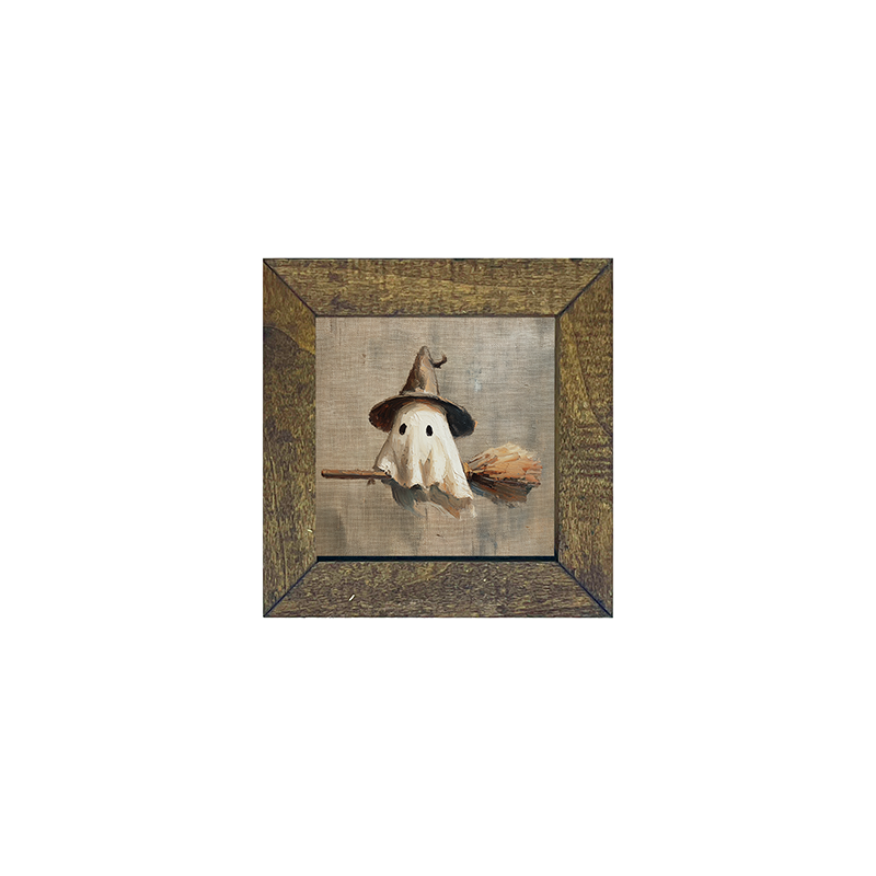Witchy Ghost Flying - Square Frame