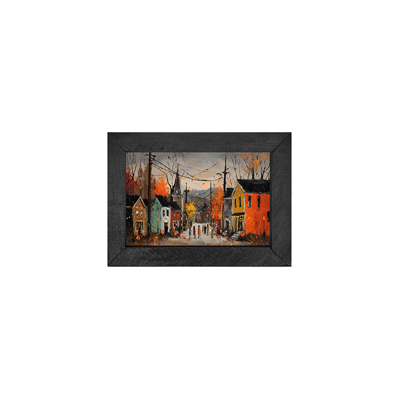 Halloween in the Village - Horizontal Frame