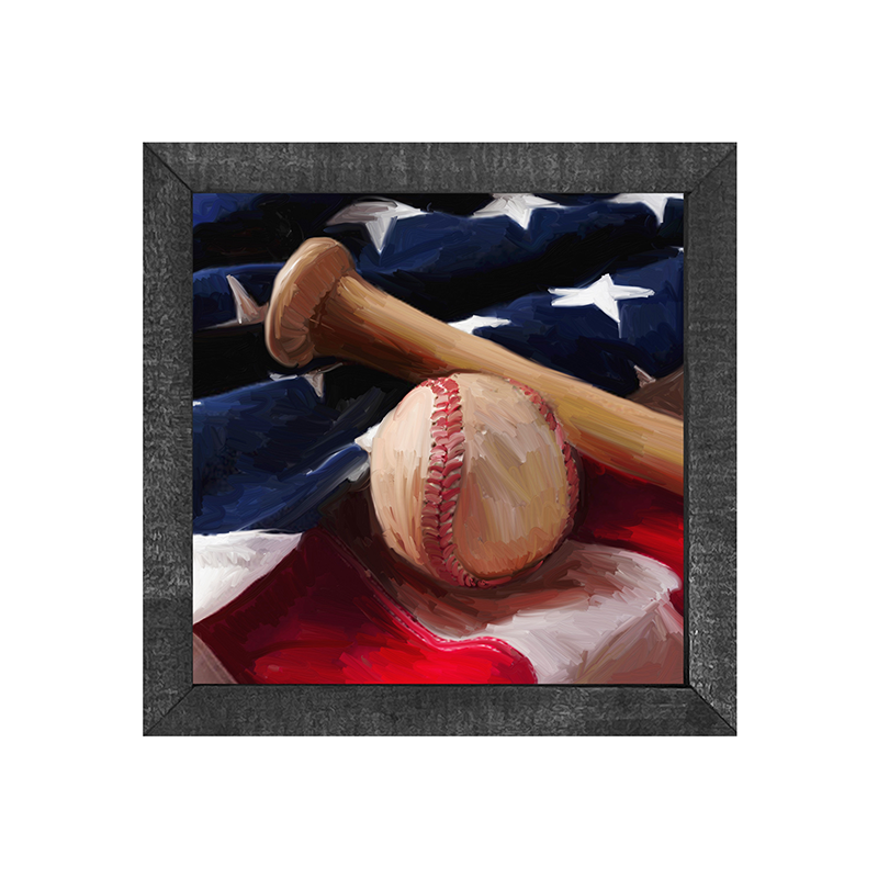 Flag with Baseball